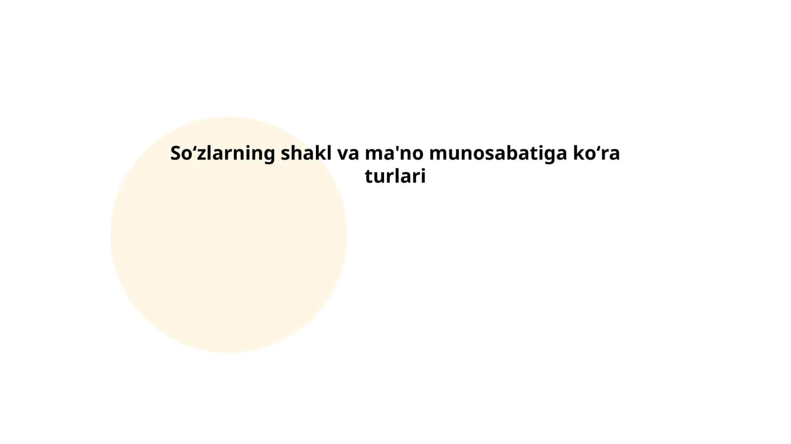 Soʻzlarning shakl va ma'no munosabatiga koʻra turlari