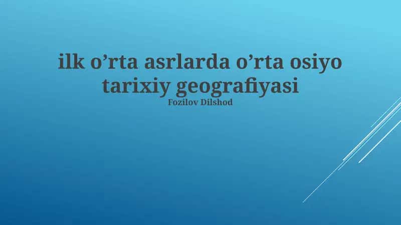Markaziy Osiyo tarixiy geografiyasi