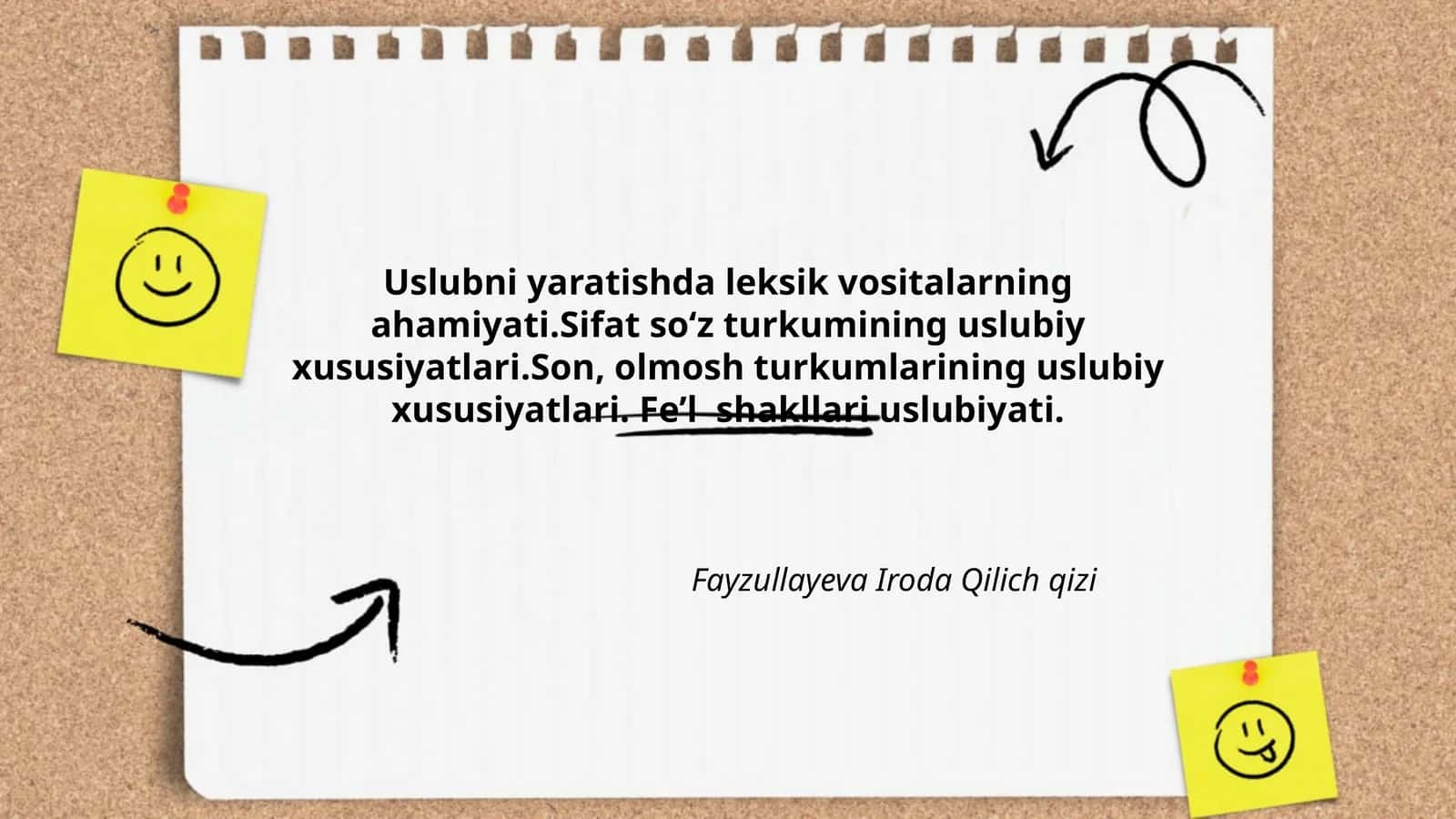 Fe’l shakllari uslubiyati