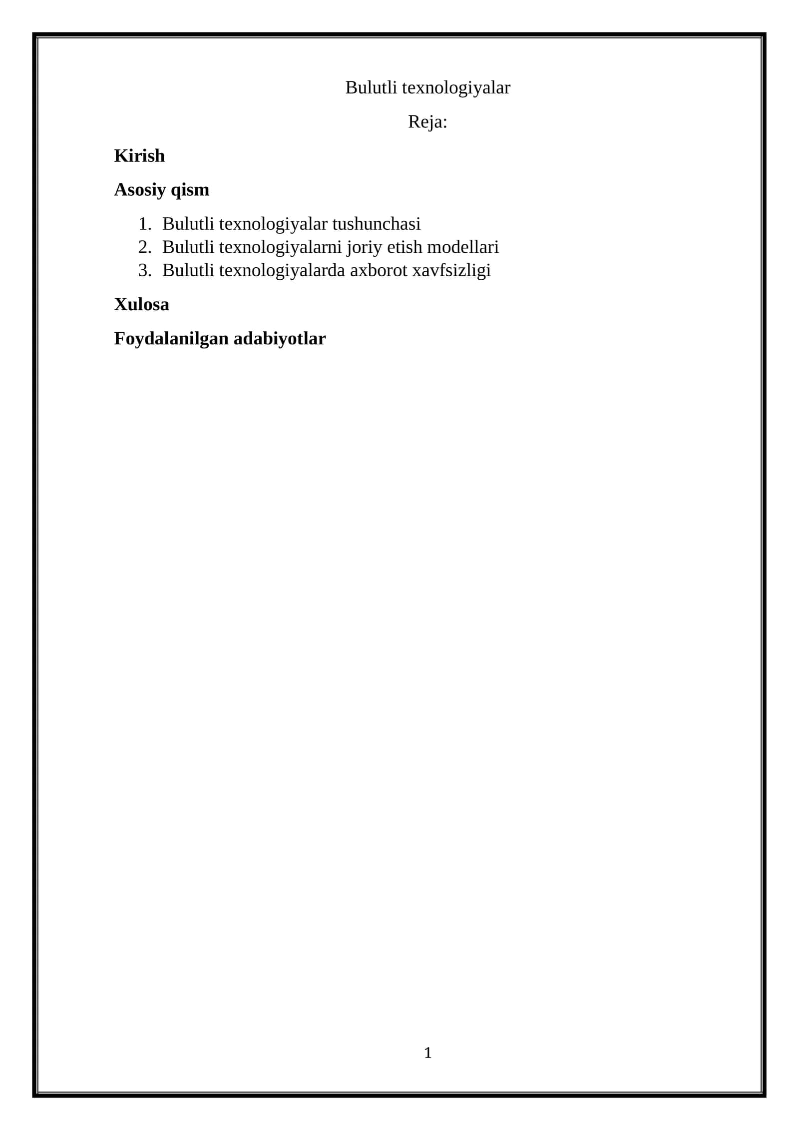 Bulutli texnologiyalar