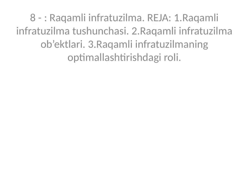 Raqamli infratuzilma