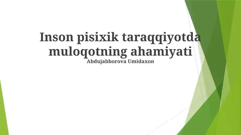 Muloqotning ahamiyati