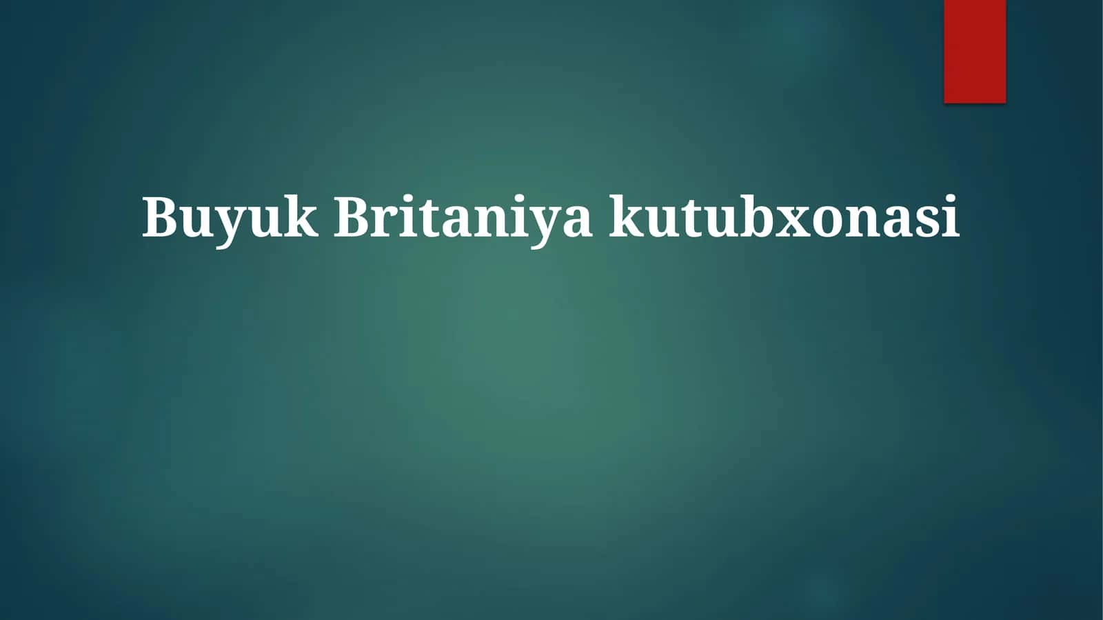 Britaniya kutubxonasining xizmatlari