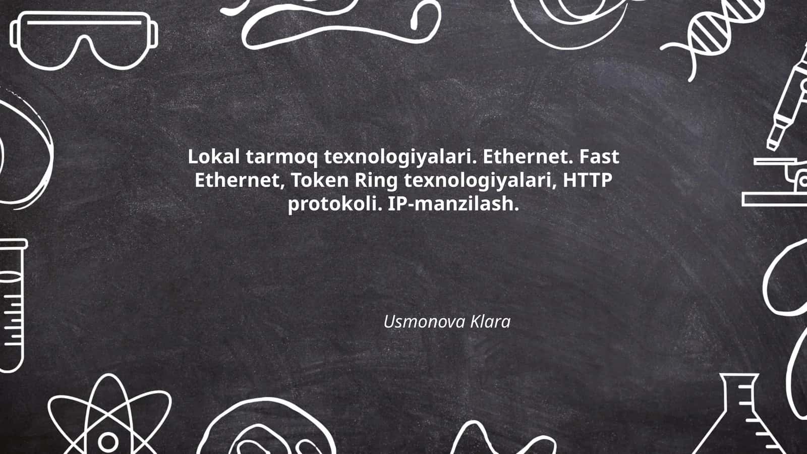 Lokal tarmoq texnologiyalari