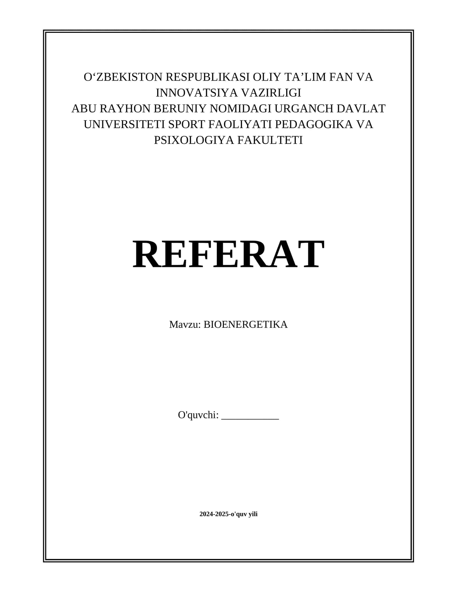 BIOENERGETIKA