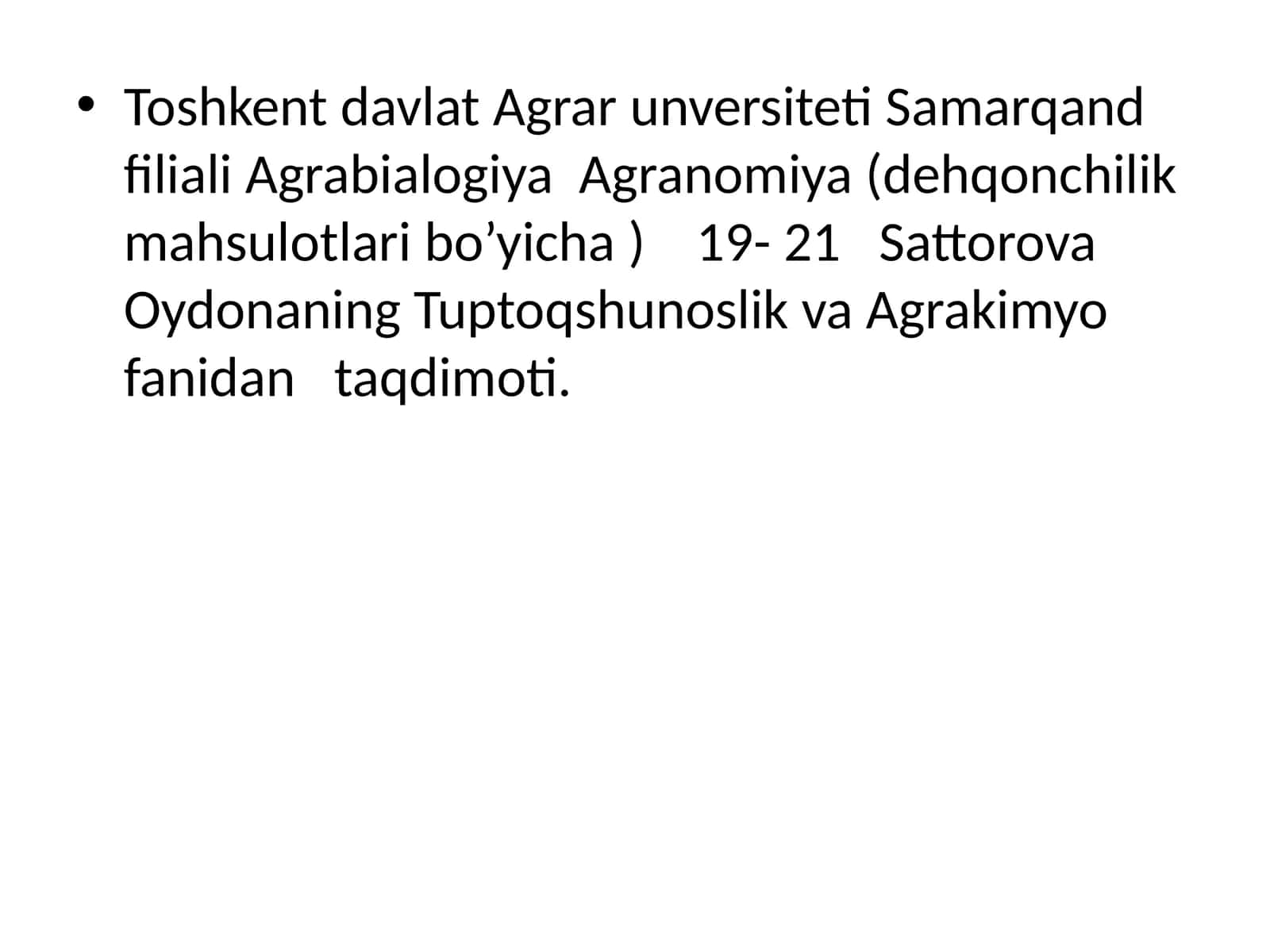 BIOGUMUSLARNI OLISH TEXNOLOGIYASI VA UNDAN FOYDALANISH