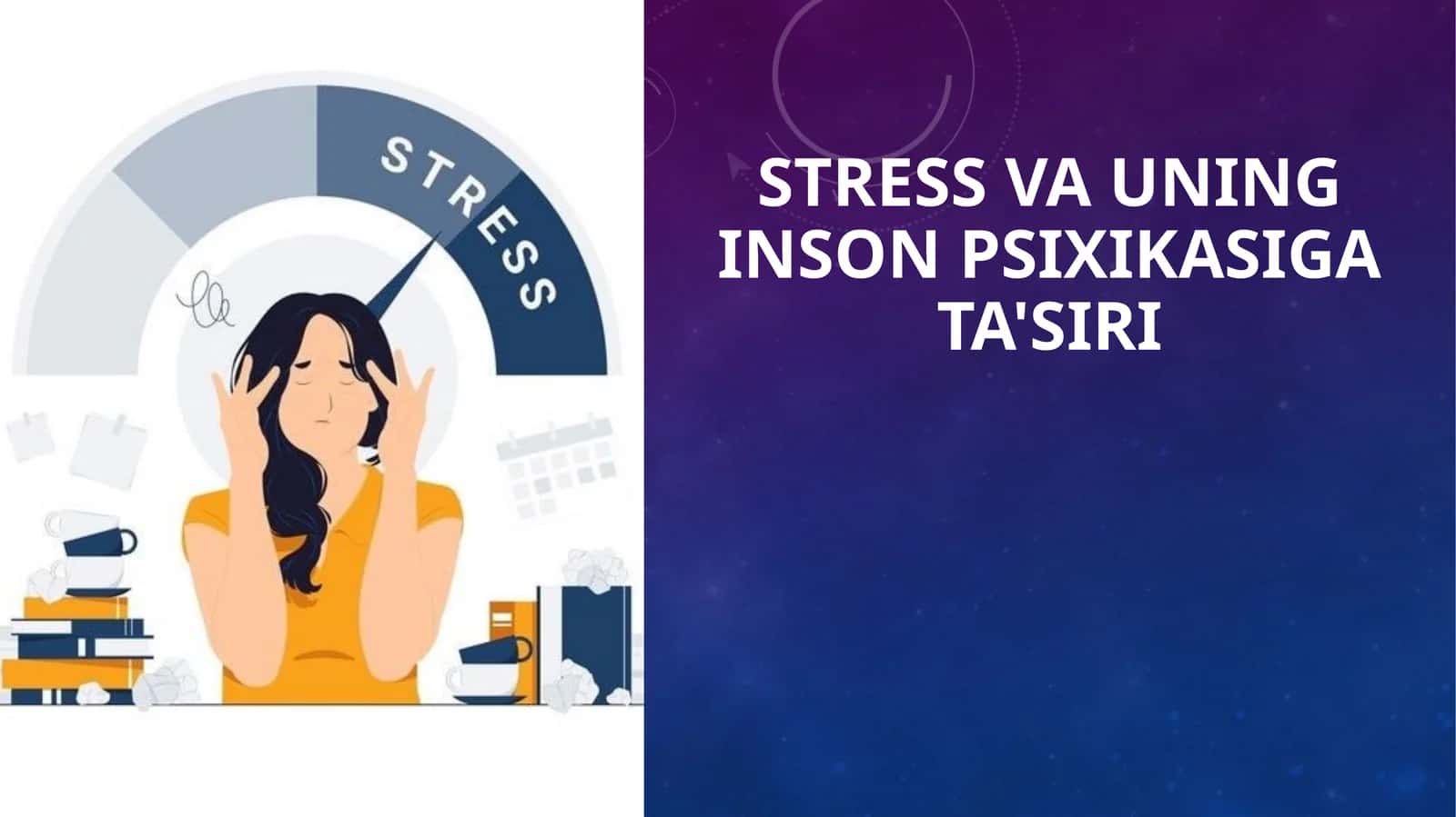 STRESS VA UNING INSON PSIXIKASIGA TA'SIRI