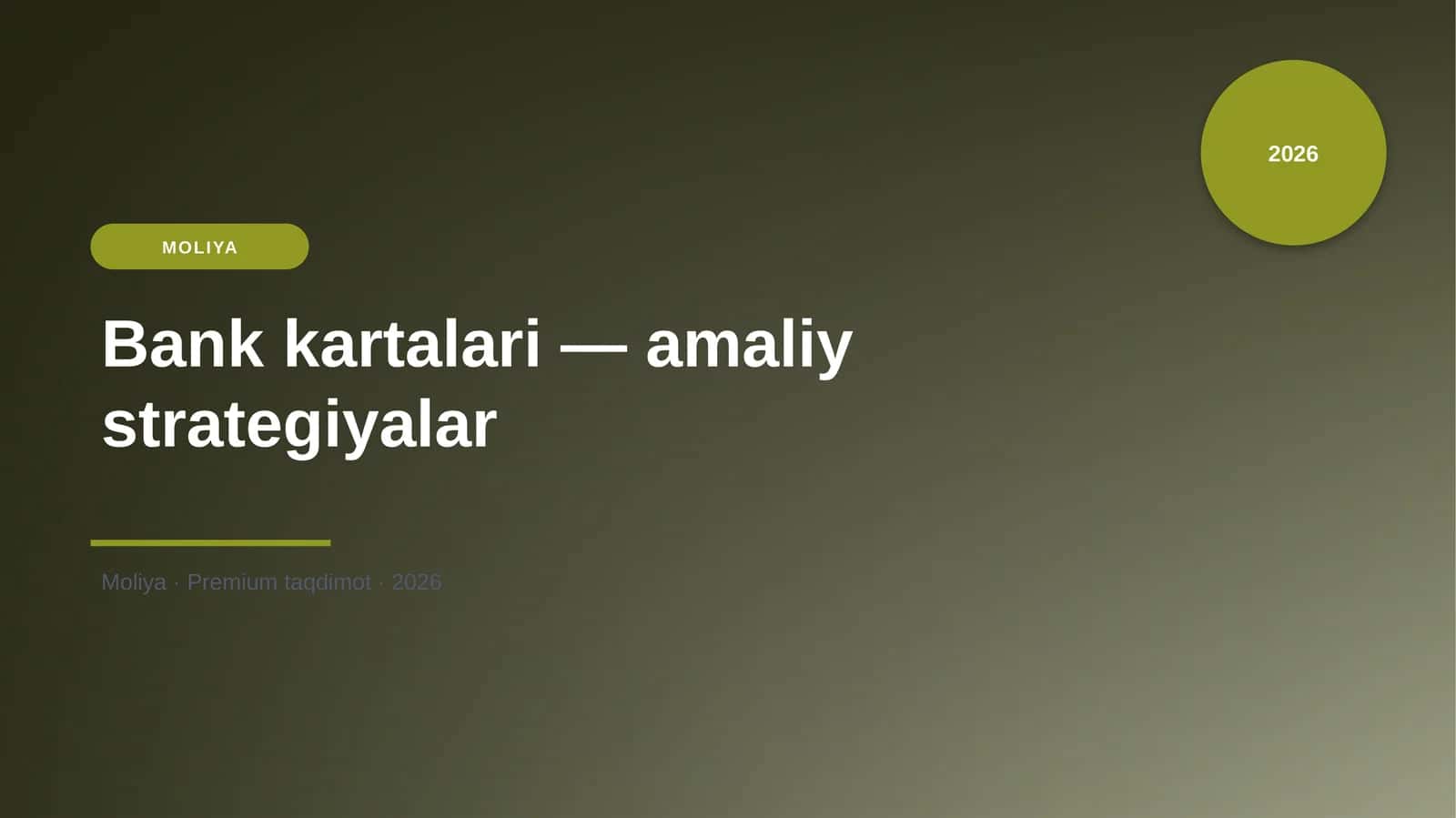Bank kartalari — amaliy strategiyalar
