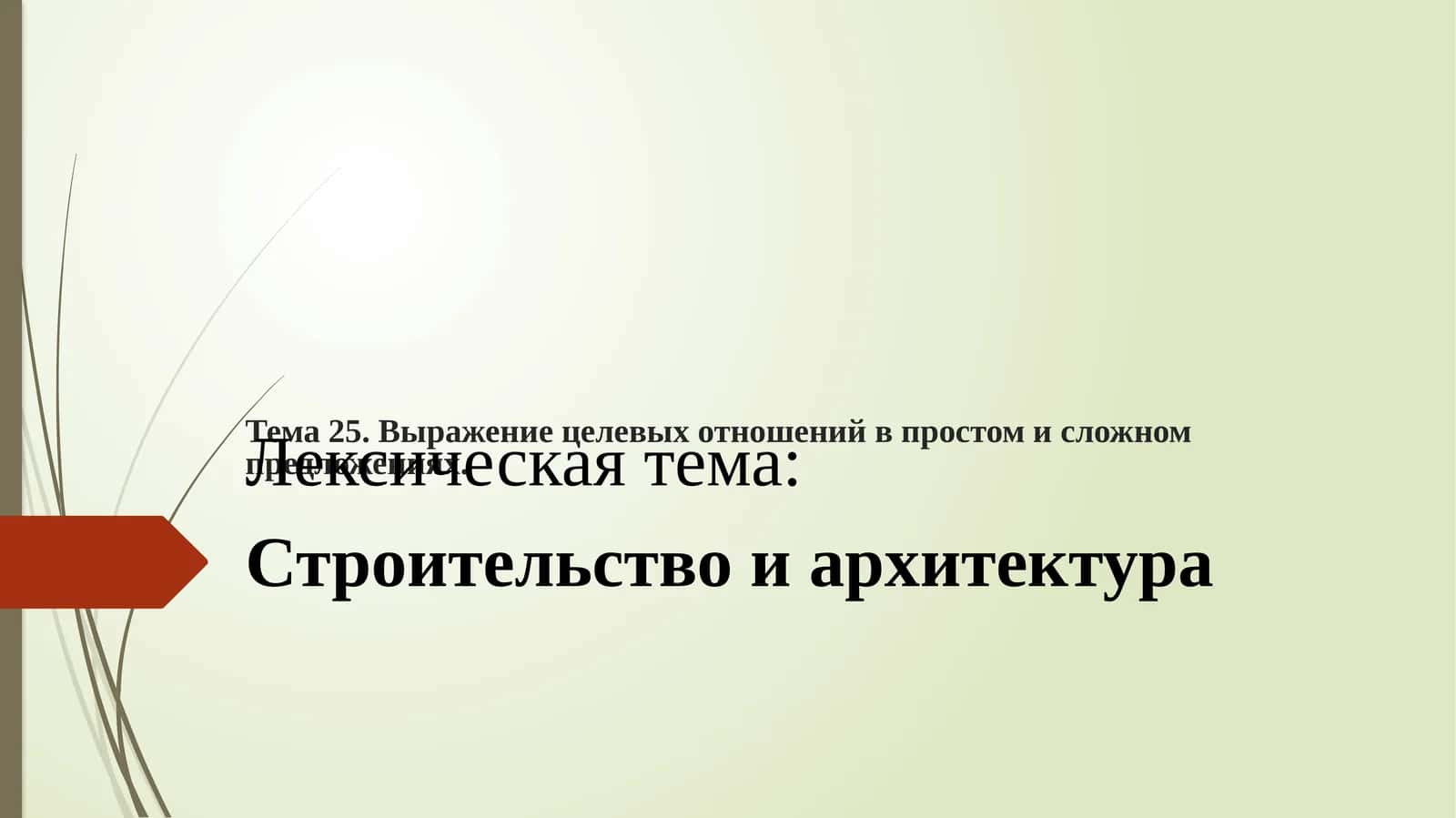 Выражение целевых отношений в простом и сложном предложениях