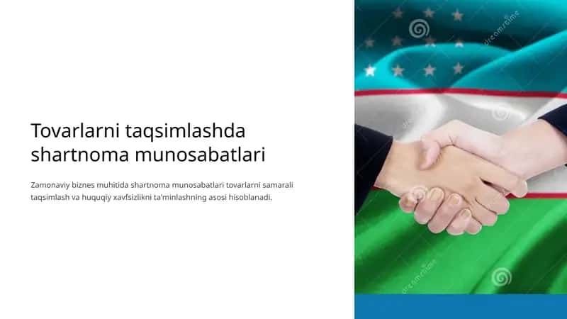 Tovarlarni taqsimlashda shartnoma munosabatlari