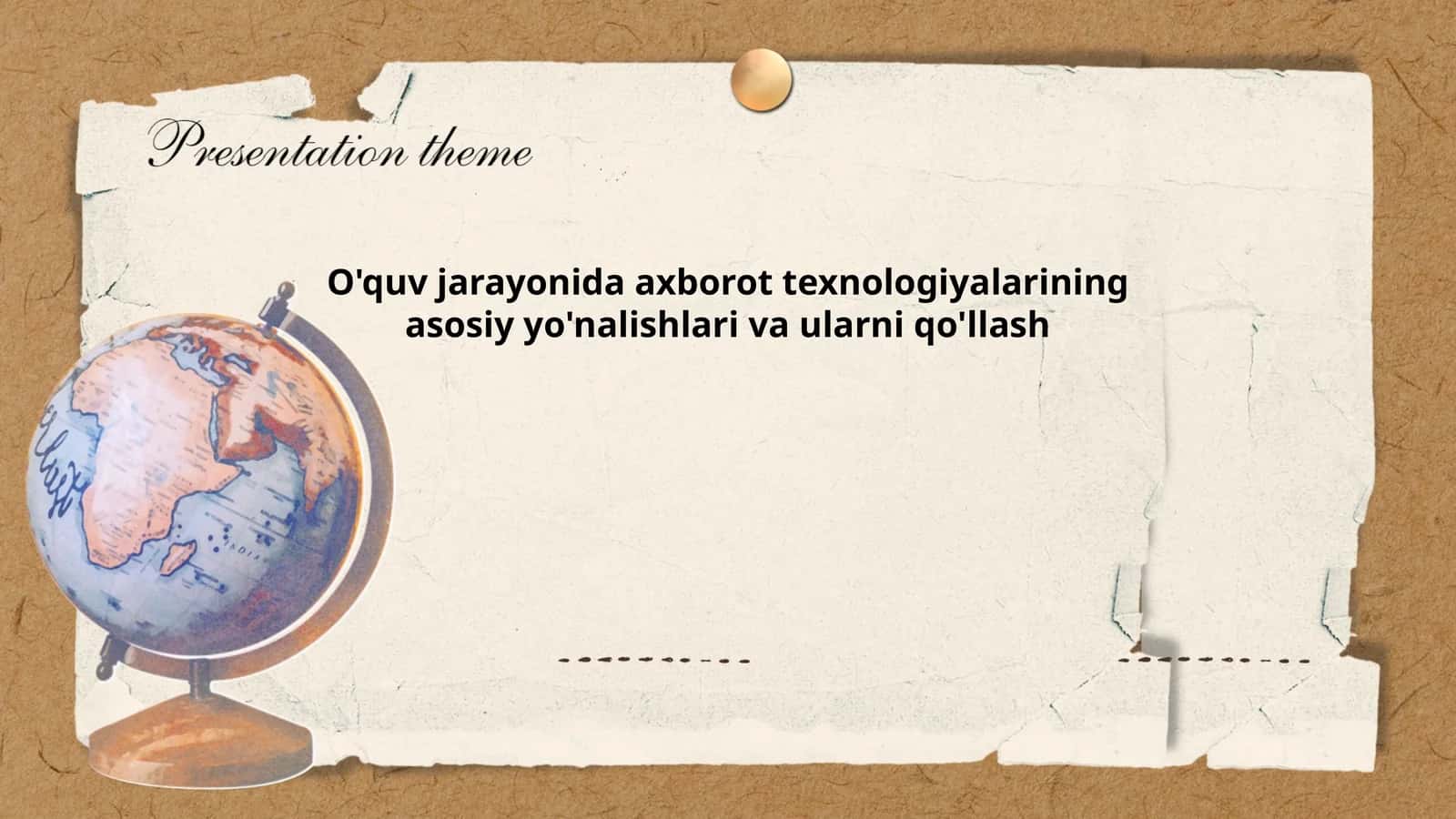O'quv jarayonida axborot texnologiyalarining asosiy yo'nalishlari va ularni qo'llash