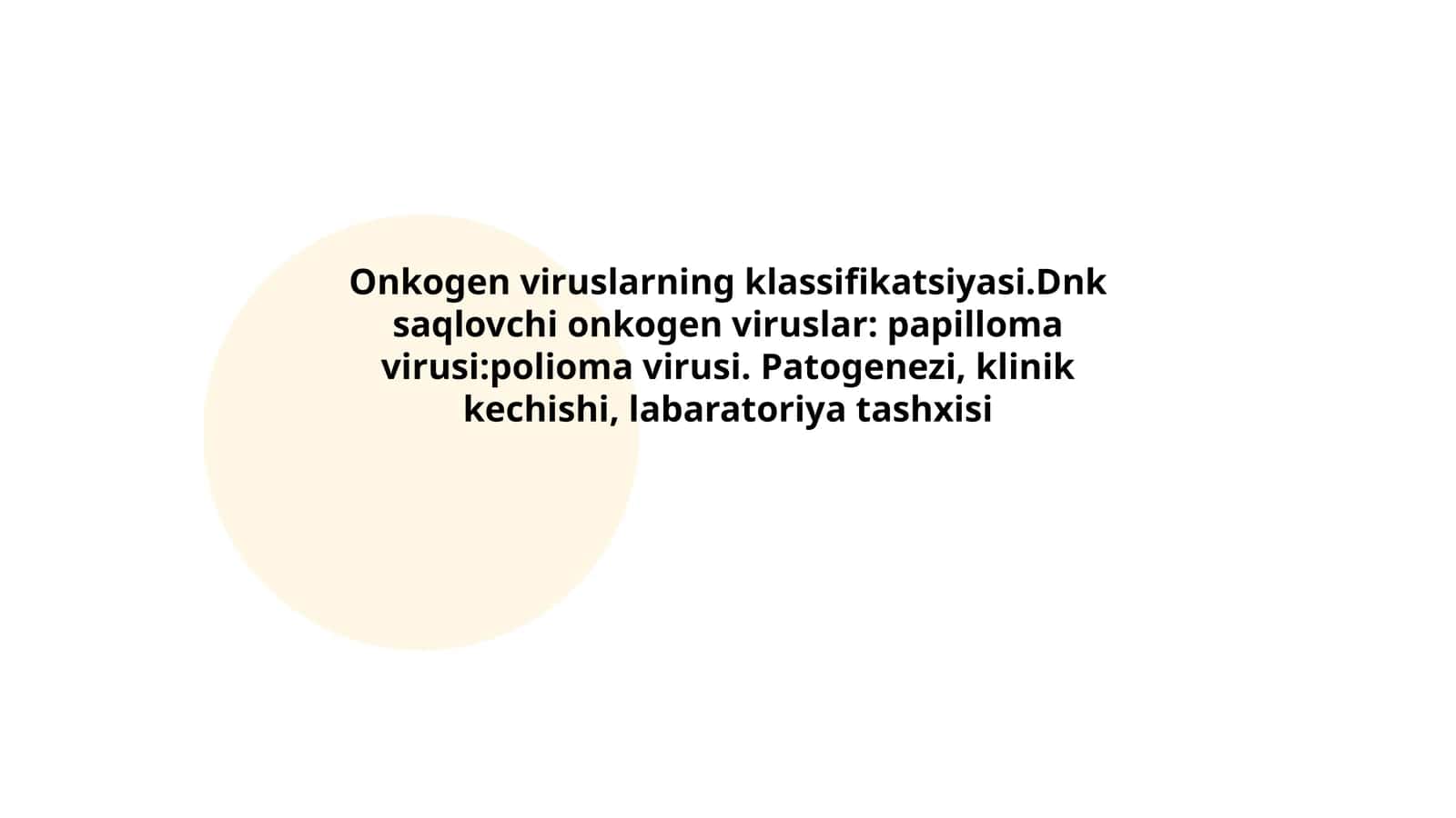 Onkogen viruslar klassifikatsiyasi