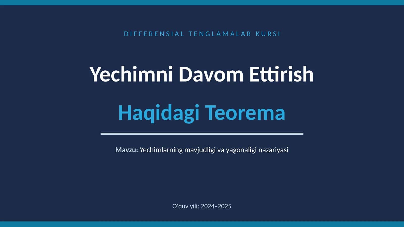 DIFFERENSIAL TENGLAMALAR KURSI