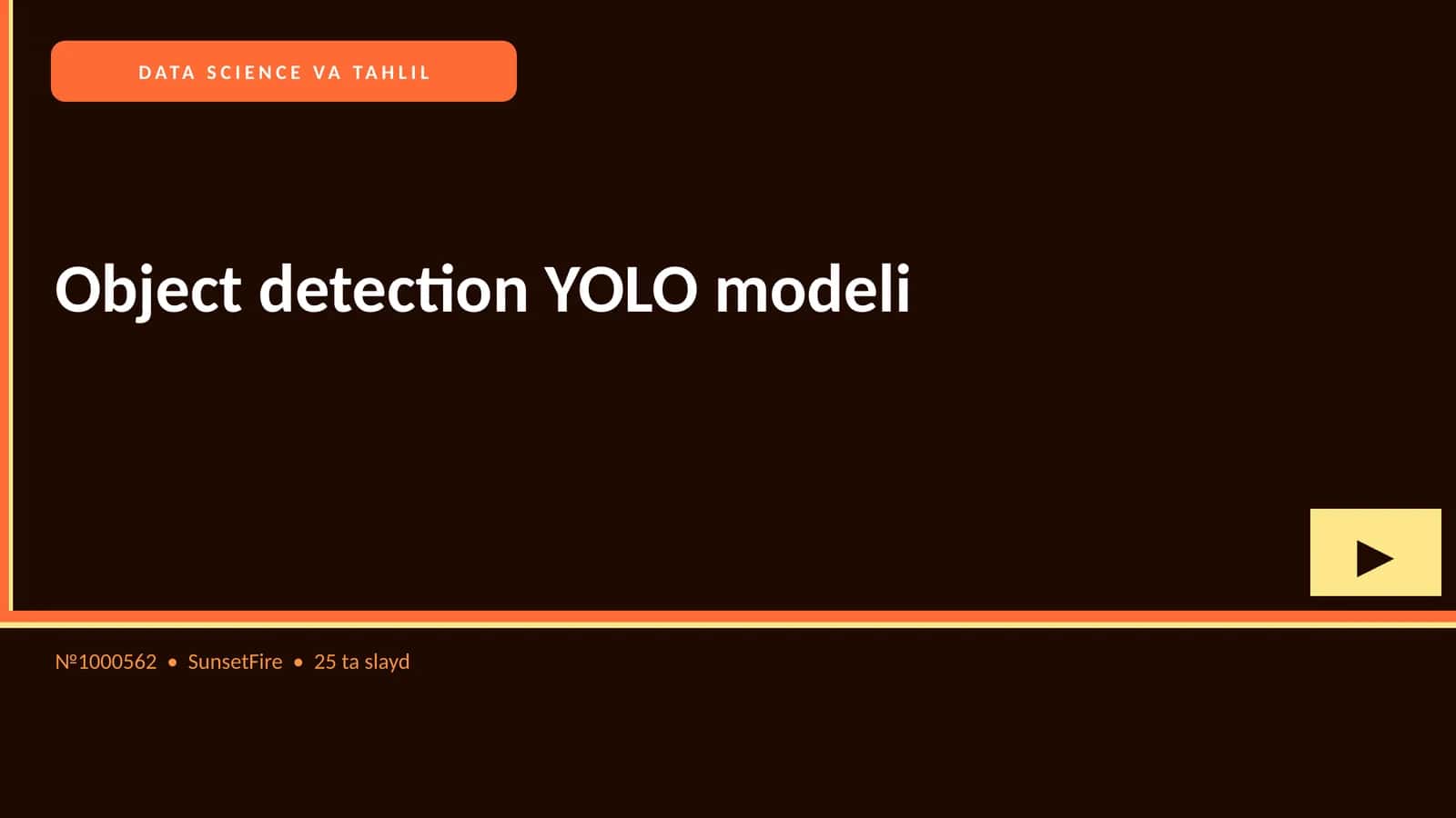 Object detection YOLO modeli