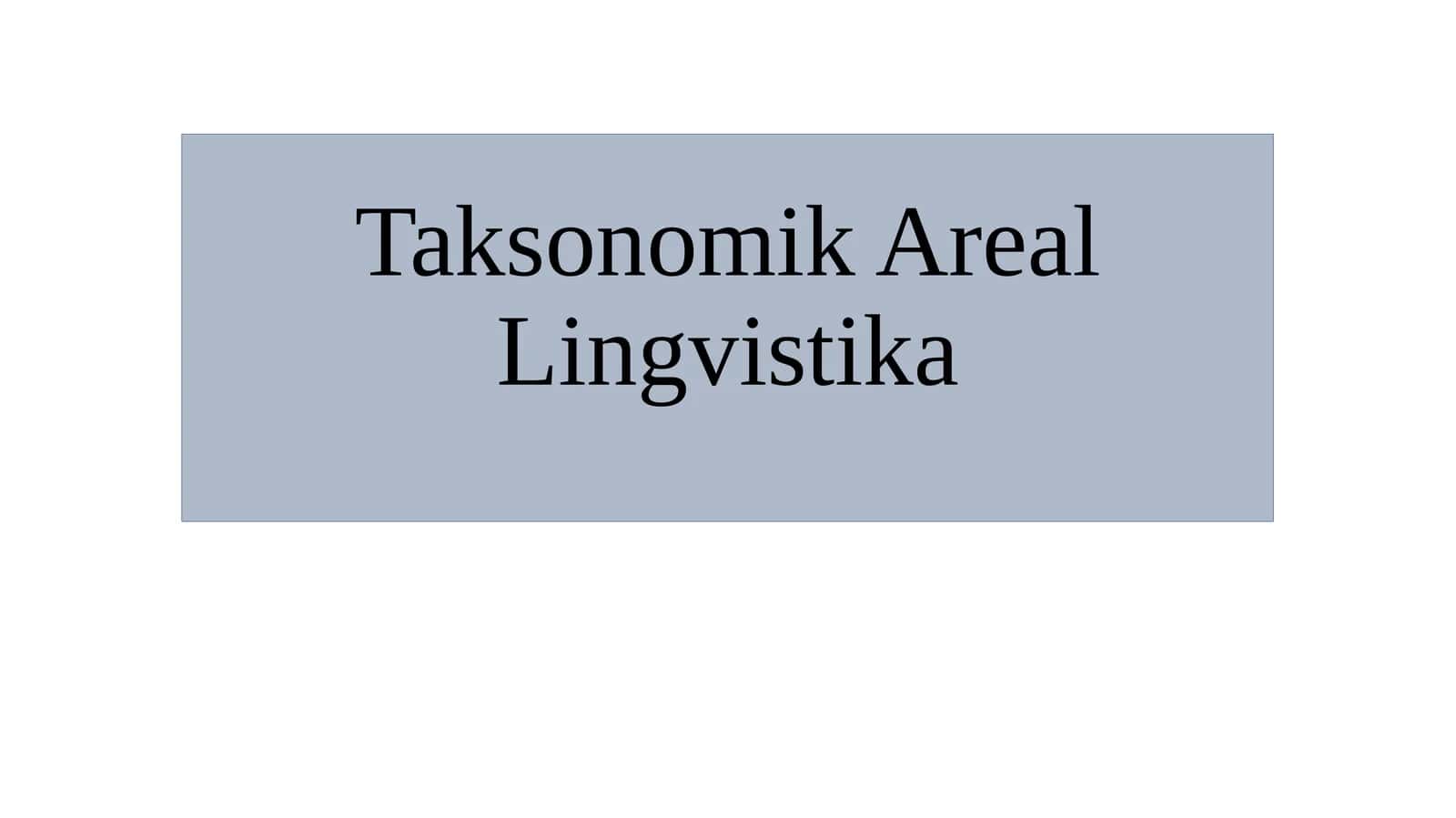 Areal lingvistikaa