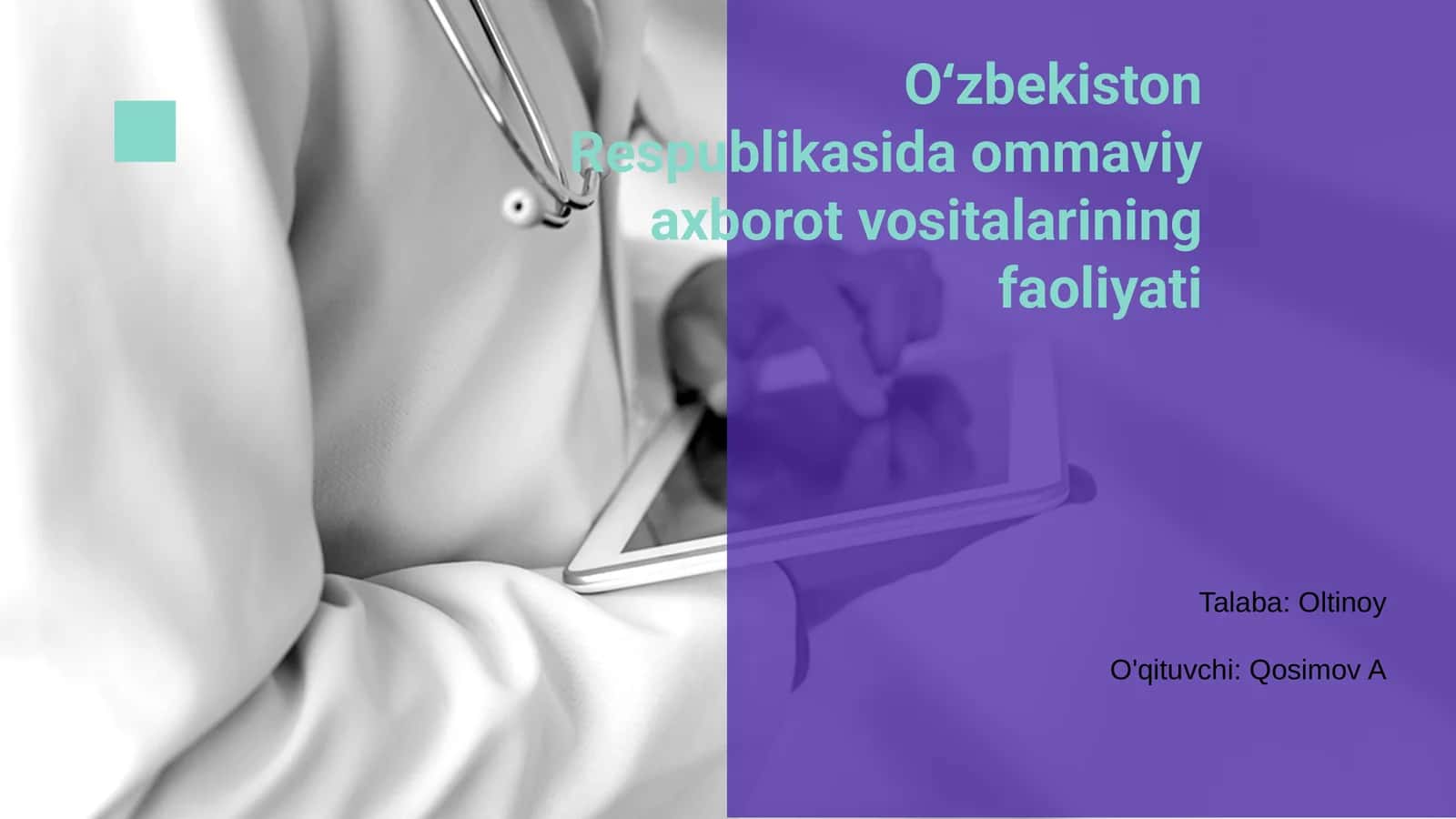 Oʻzbekiston Respublikasida ommaviy axborot vositalarining faoliyati