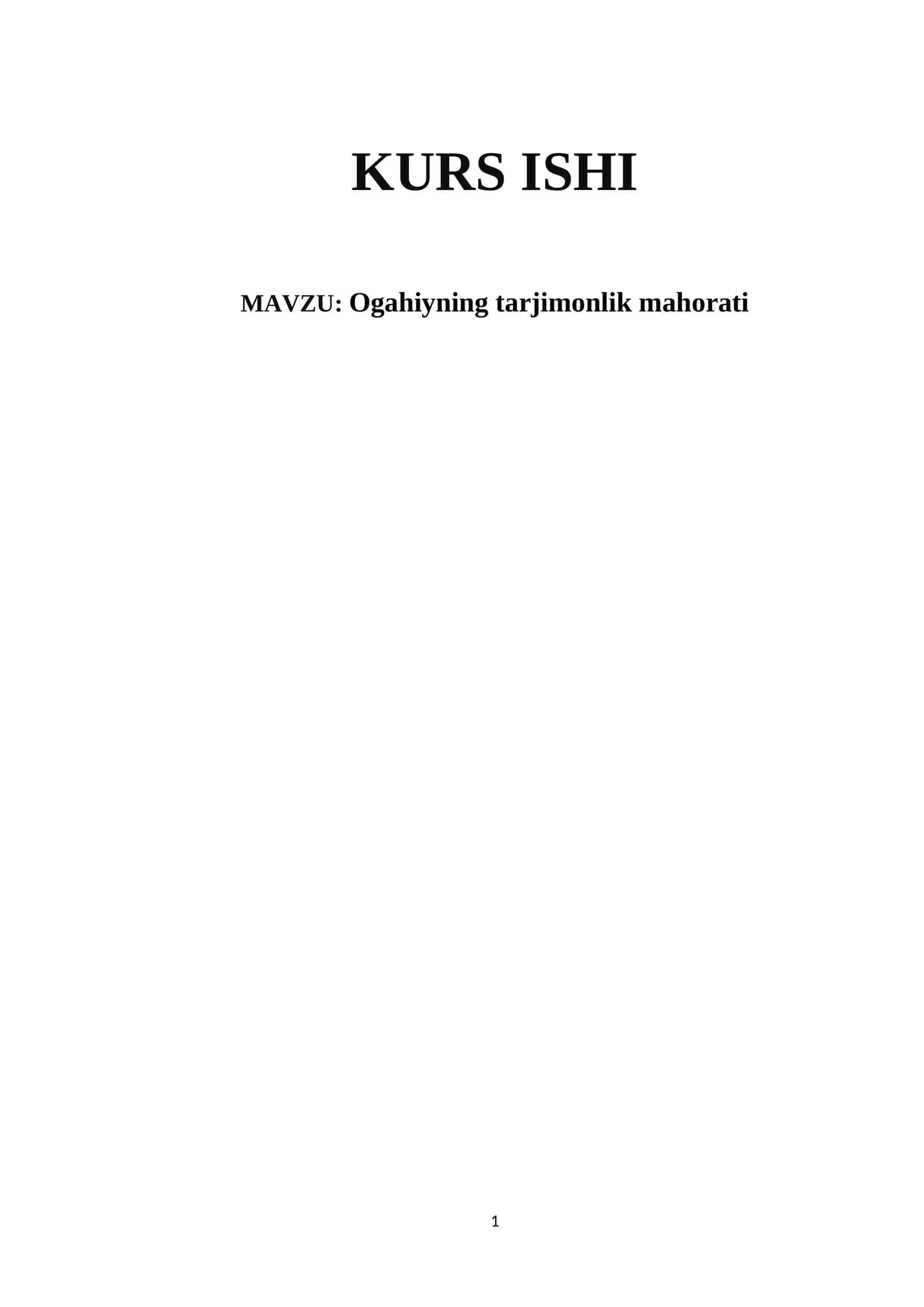 Ogahiyning tarjimonlik mahorati