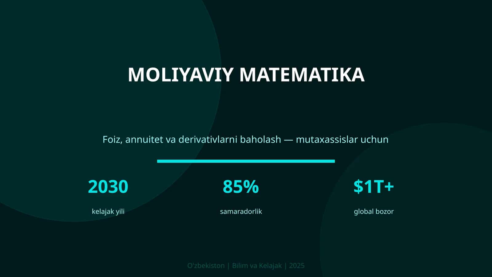 MOLIYAVIY MATEMATIKA