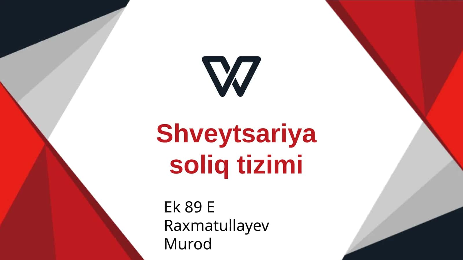 Shveytsariya soliq tizimi