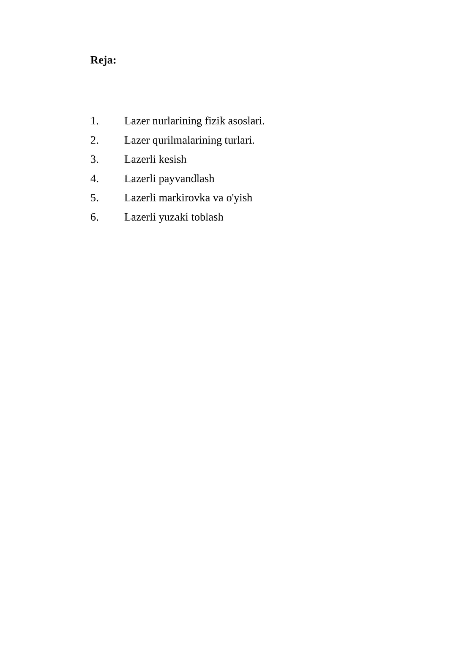 Lazer texnologiyasi