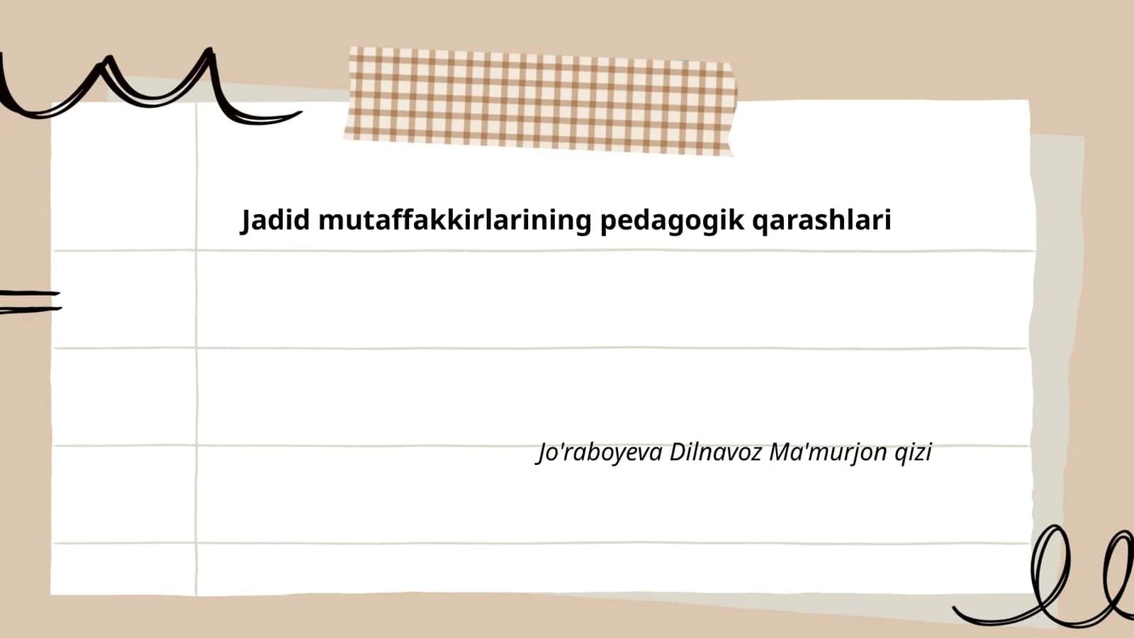 Jadid mutaffakkirlarining pedagogik qarashlari