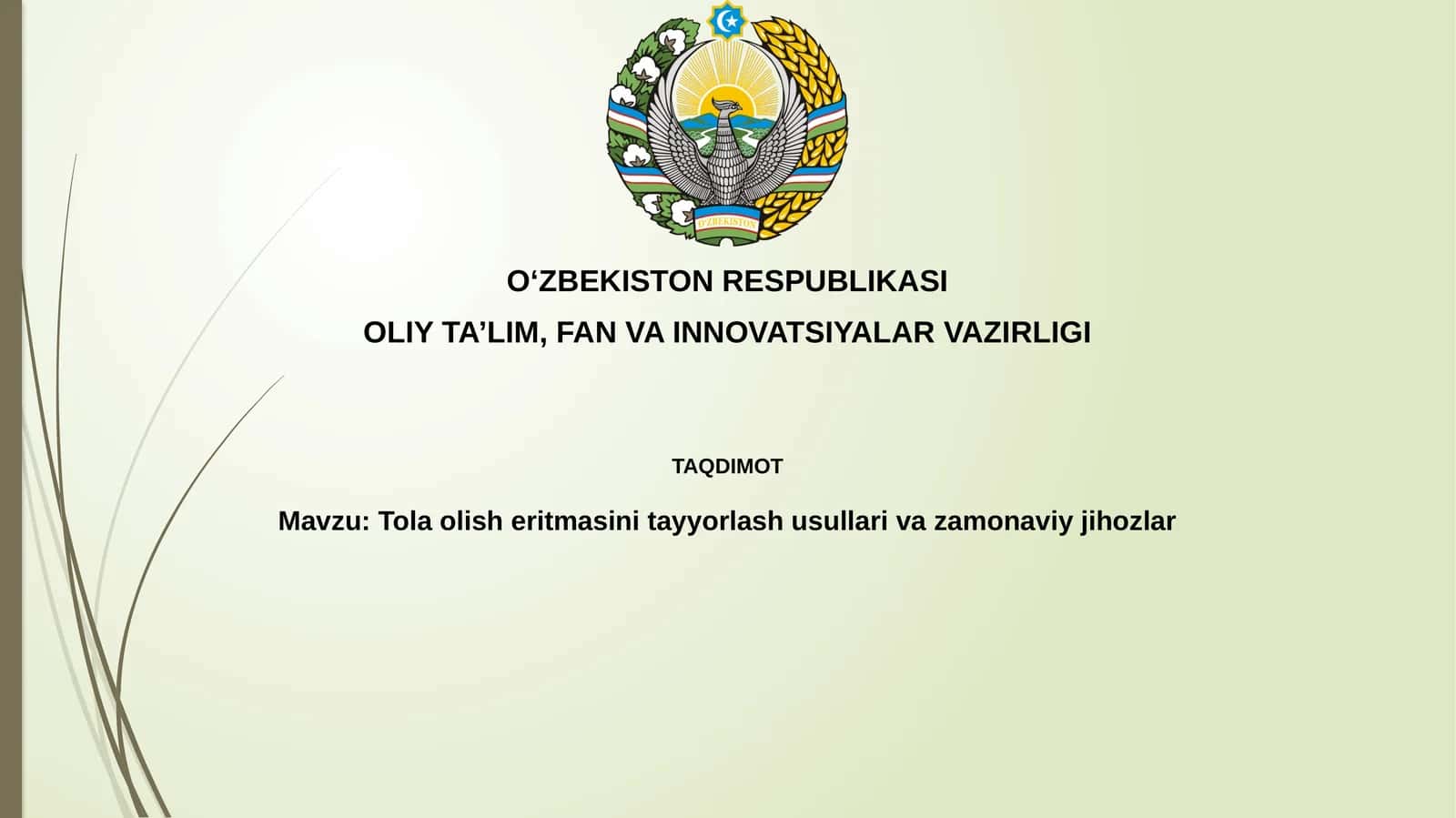 Eritmalar tayyorlashnin nazariy asoslari