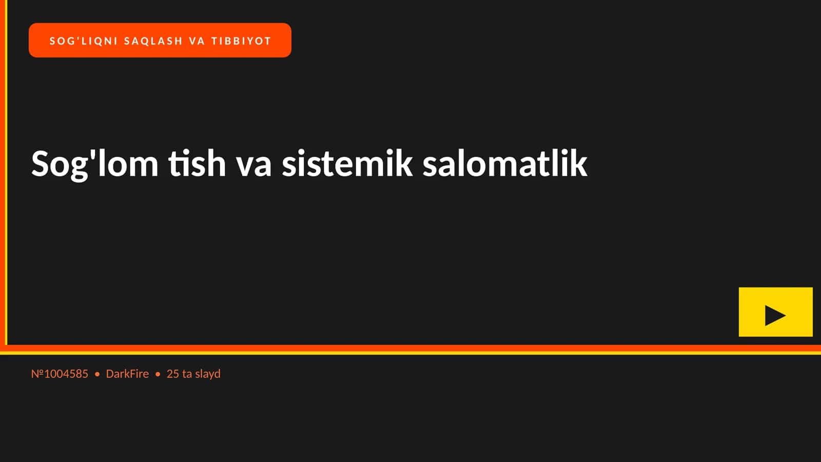 Sog'lom tish va sistemik salomatlik