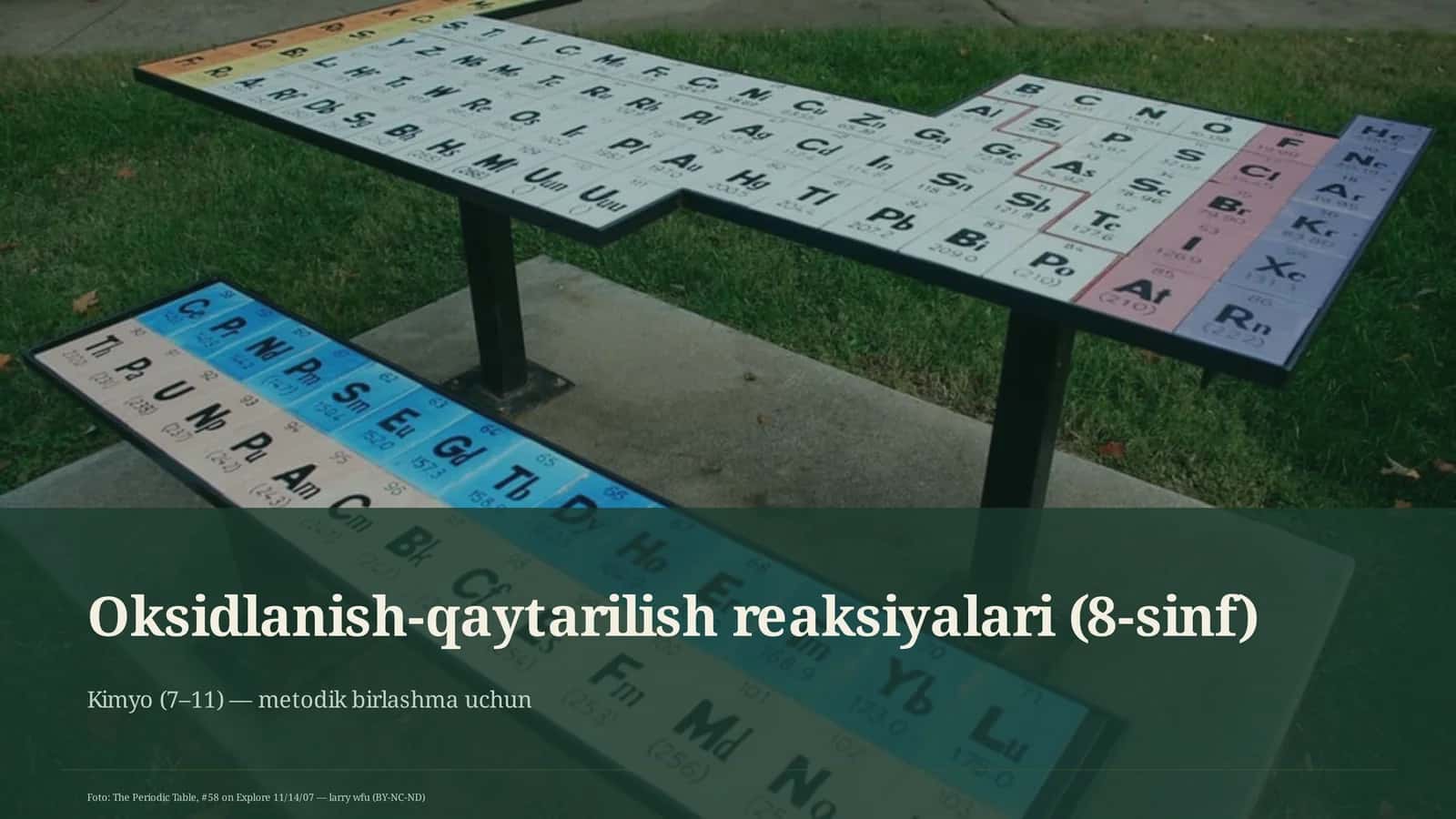 Oksidlanish-qaytarilish reaksiyalari (8-sinf)