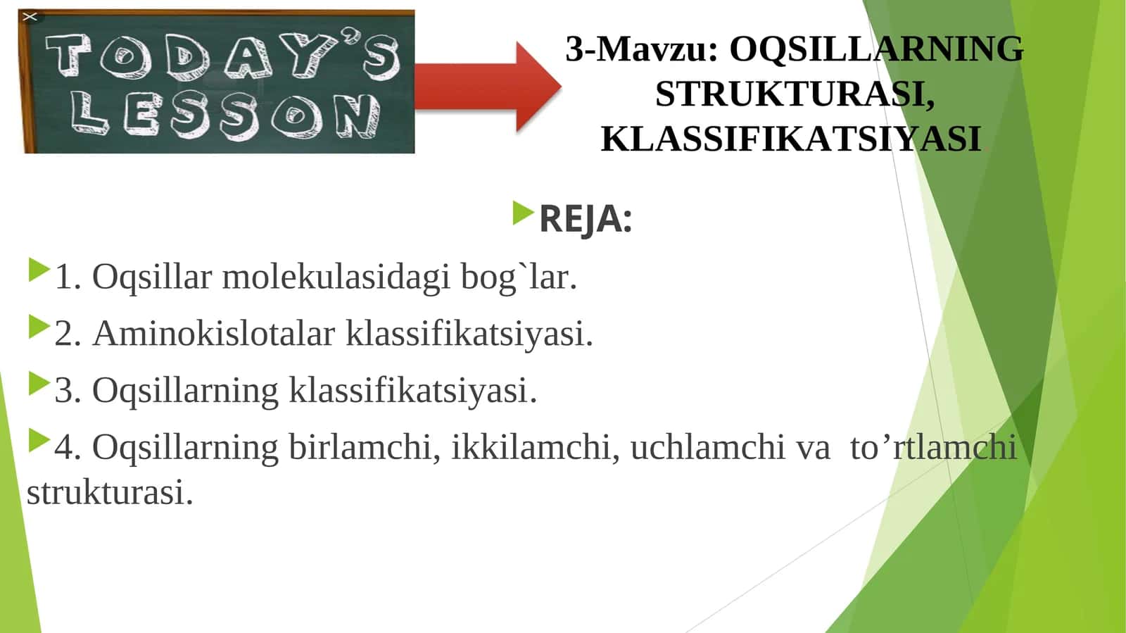 OQSILLARNING STRUKTURASI, KLASSIFIKATSIYASI