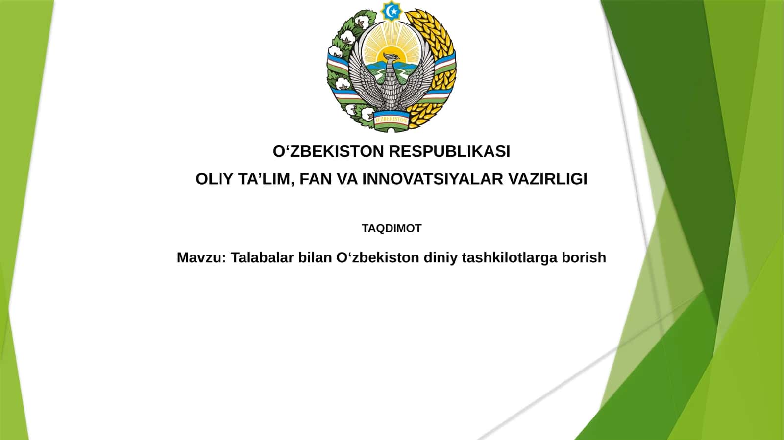 Talabalar bilan Oʻzbekistonni yashash yoʻllari