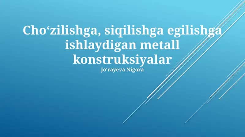 Metall konstruksiyalar
