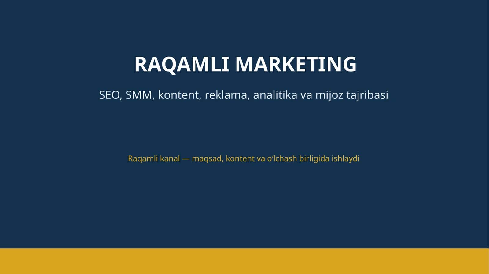 RAQAMLI MARKETING