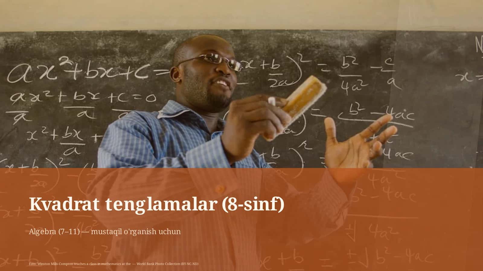 Kvadrat tenglamalar (8-sinf)