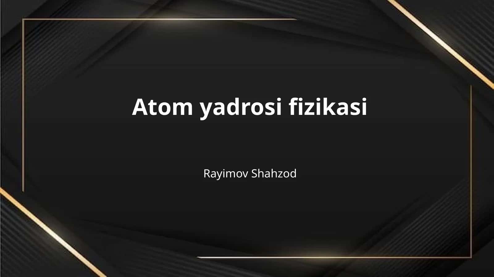 Atom yadrosi fizikasi