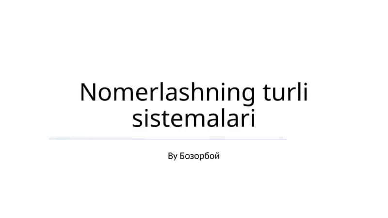 O'nlik sanoq sistemi