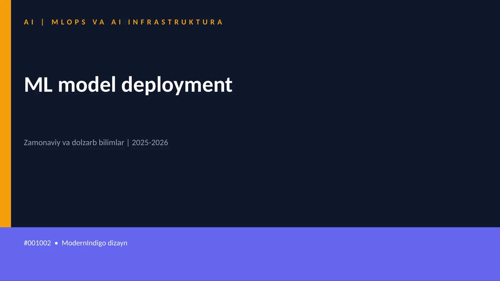 ML model deployment