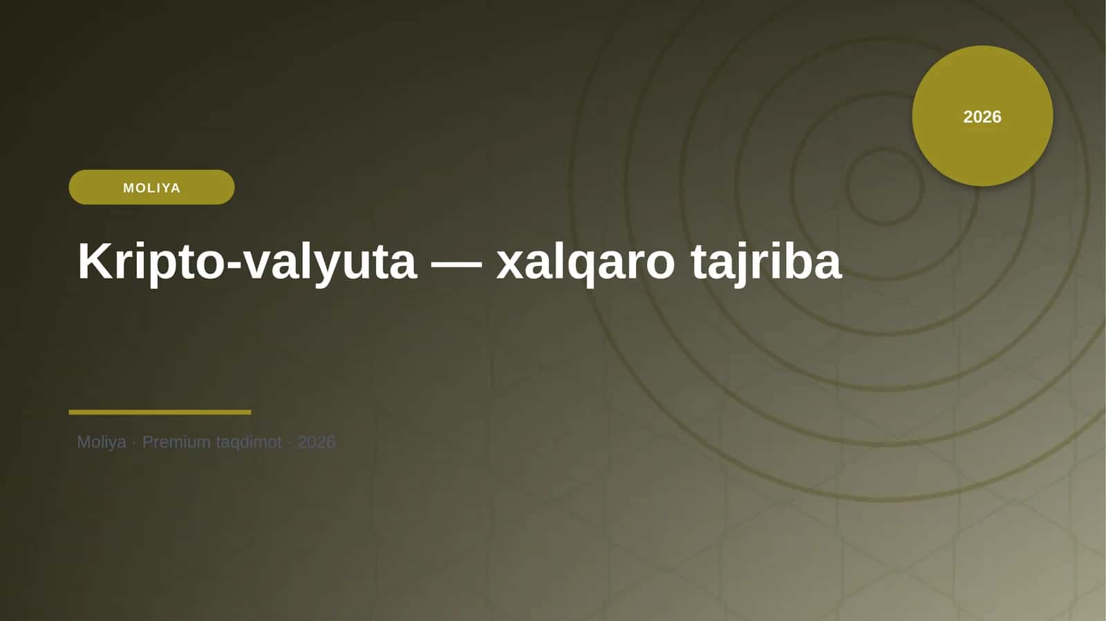 Kripto-valyuta — xalqaro tajriba