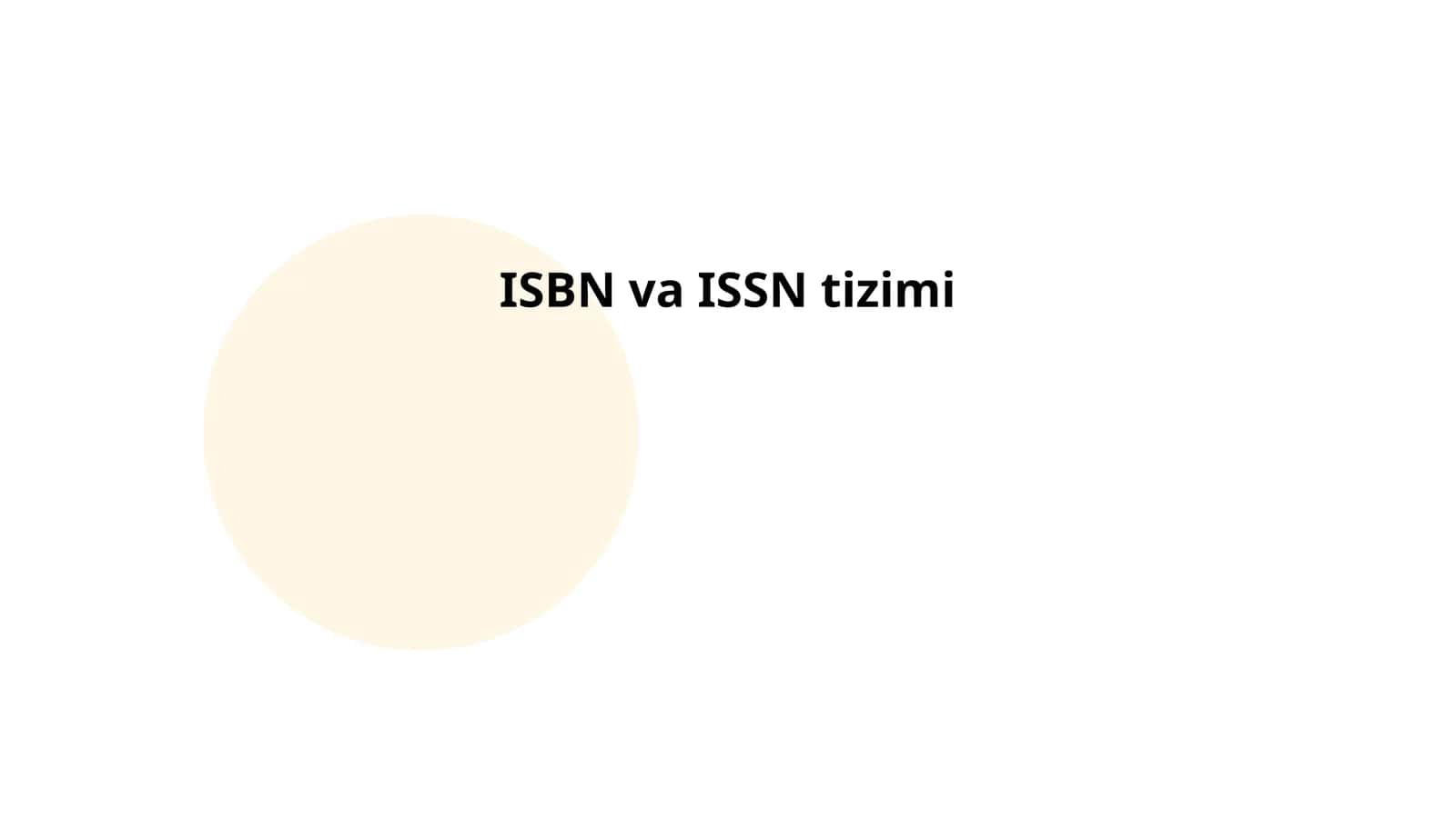 ISBN va ISSN tizimi