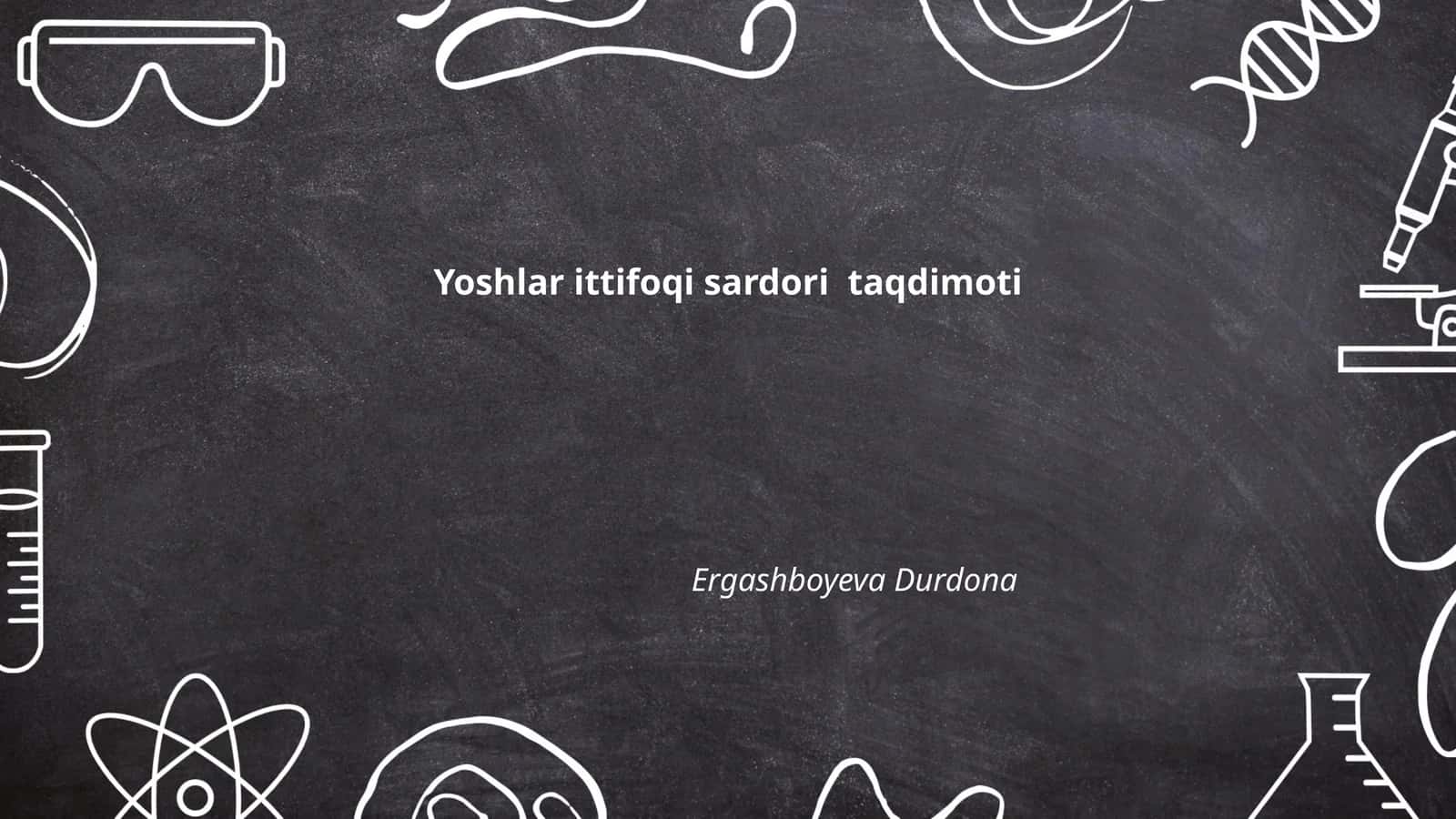 Yoshlar ittifoqi sardori taqdimoti