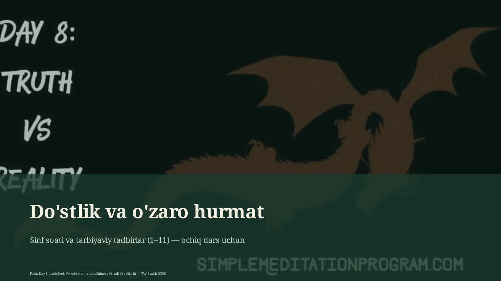 Do'stlik va o'zaro hurmat