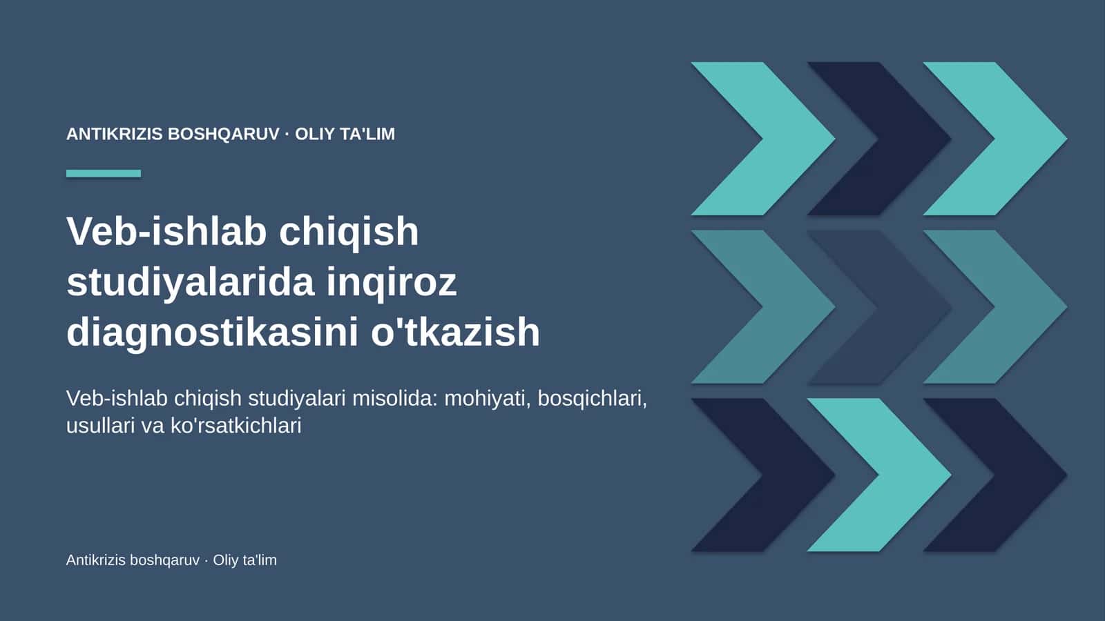 veb ishlab chiqish studiyalarida inqiroz diagnostikasini o'tkazish 8445