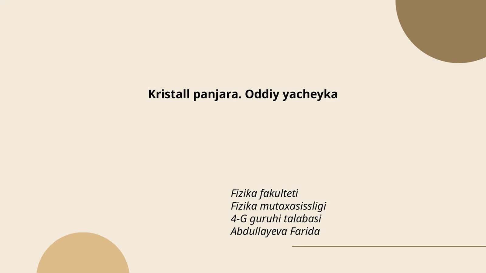 Kristall panjaralar