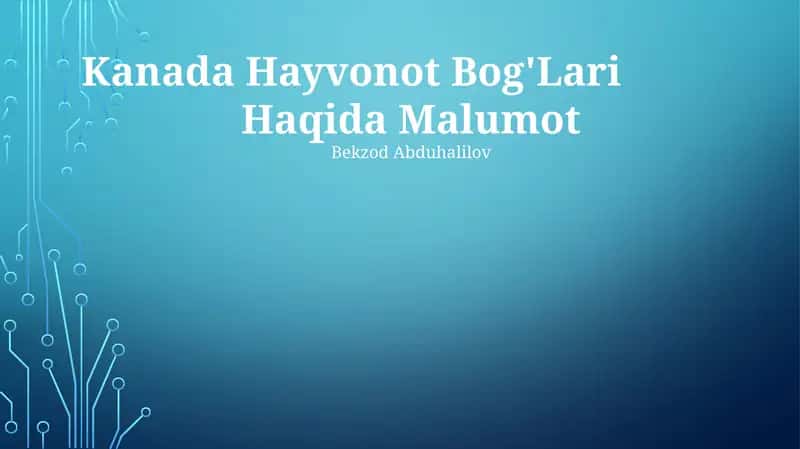 Kanada Hayvonot Bog'Lari