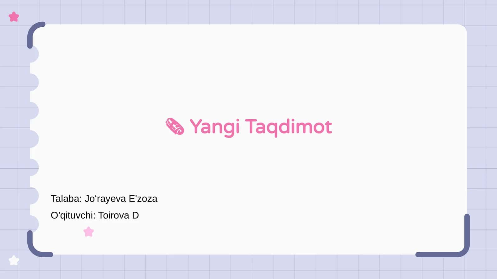 Yangi Taqdimot