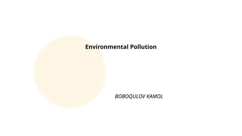 Environmental Pollution