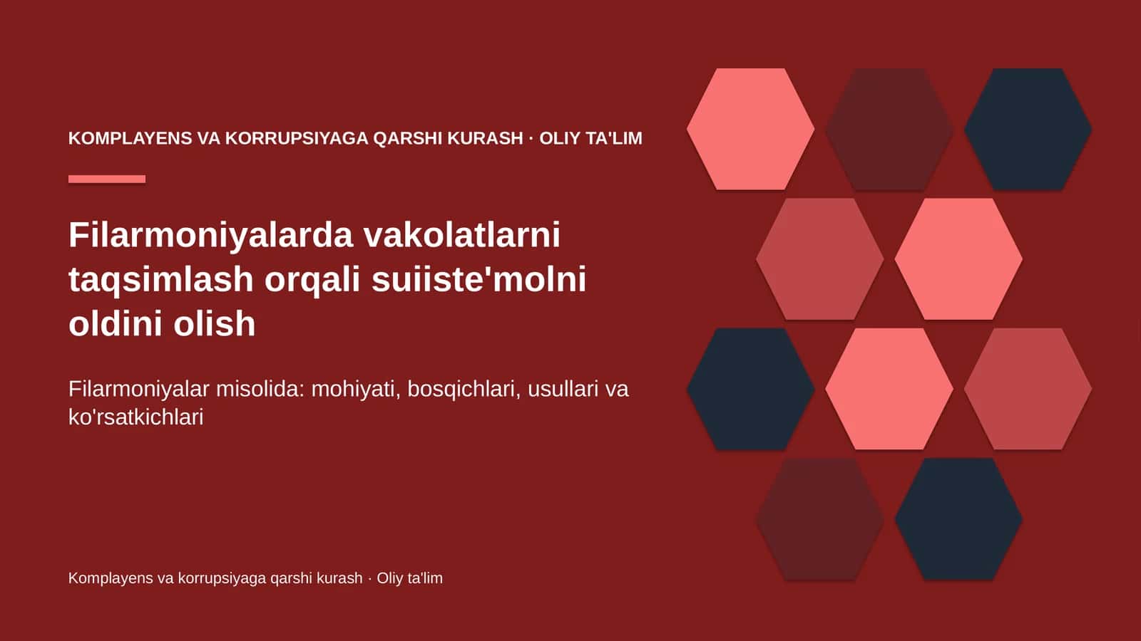 Filarmoniyalarda vakolatlarni taqsimlash orqali suiiste'molni oldini olish