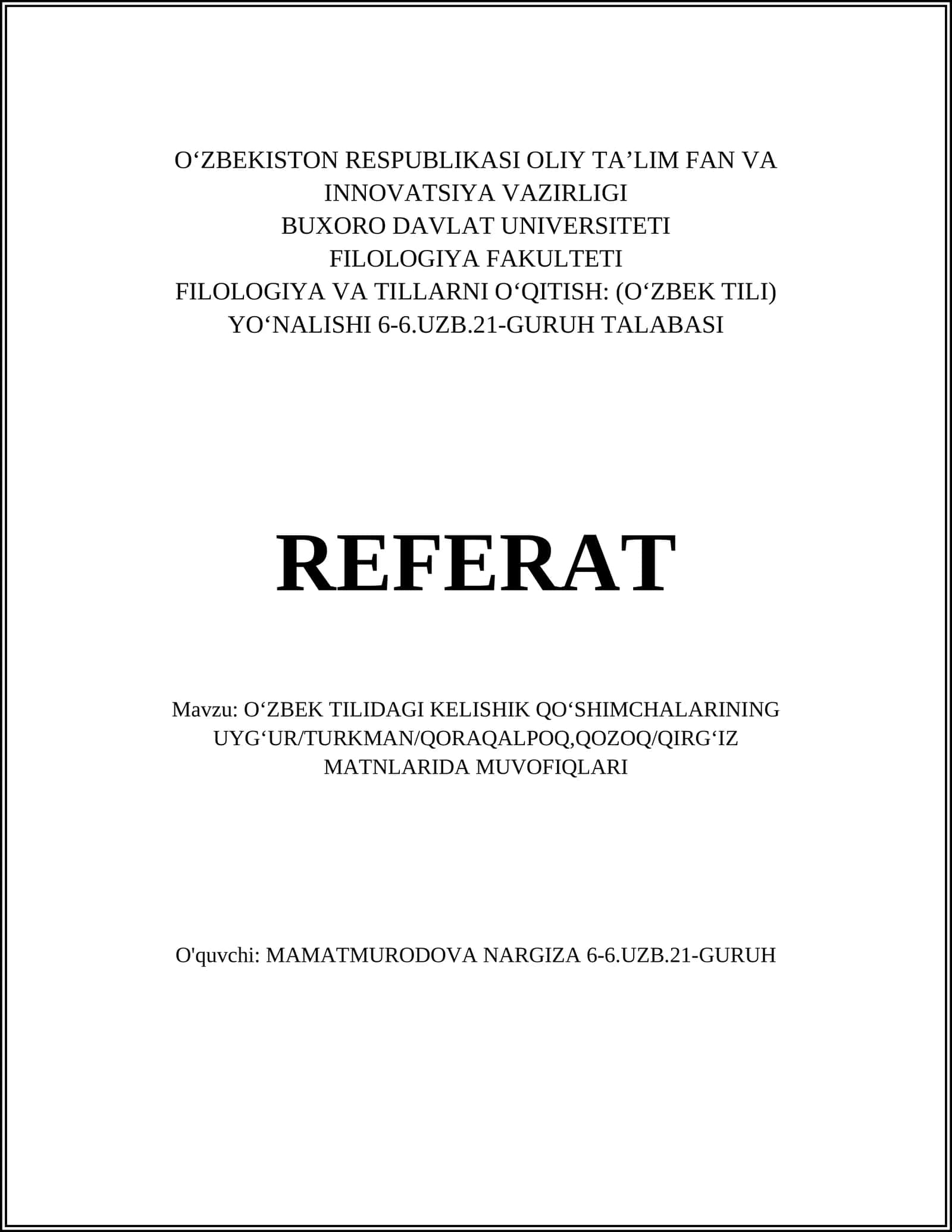 O‘zbek tilidagi kelishik qo‘shimchalari