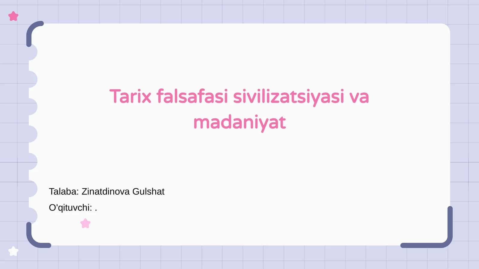 Tarix falsafasi sivilizatsiyasi va madaniyat