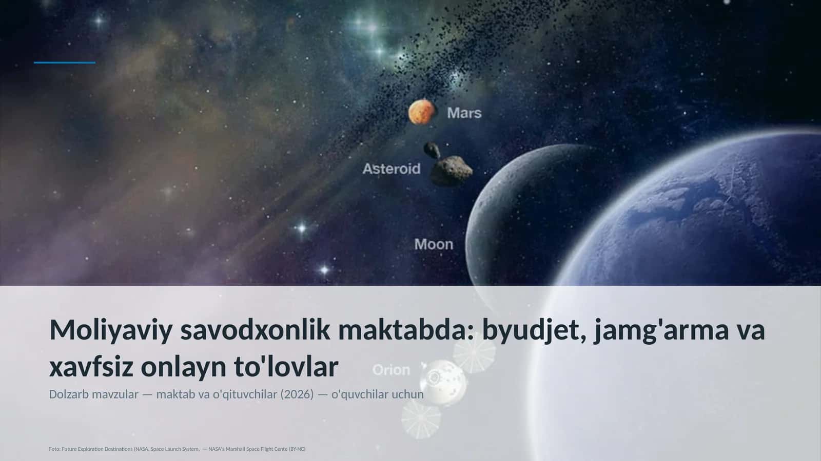 Moliyaviy savodxonlik maktabda