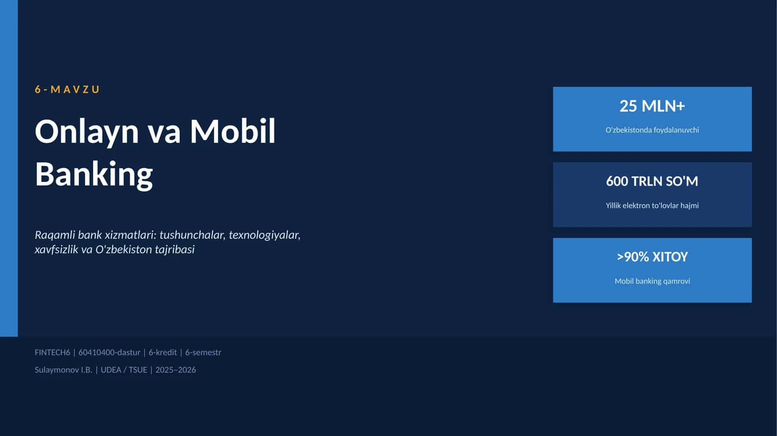Onlayn va Mobil Banking